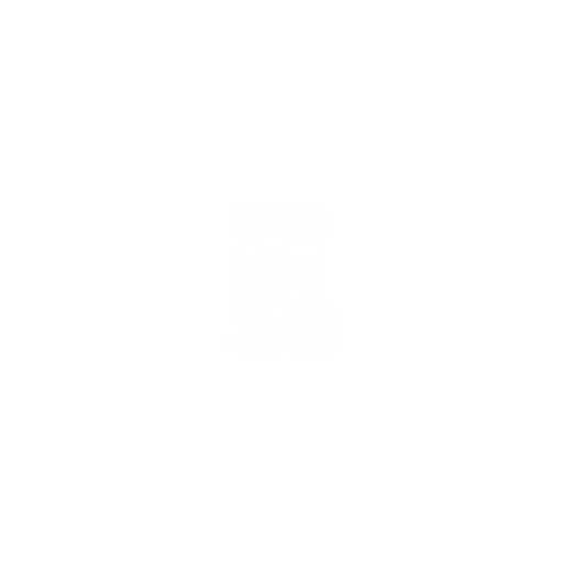 Icon of a drinking glass filled with water and a checkmark symbol